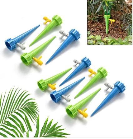 Adjustable Plant Watering Spikes with Slow Release Valve for Drip Irrigation (Set of 1 / Mix Color)