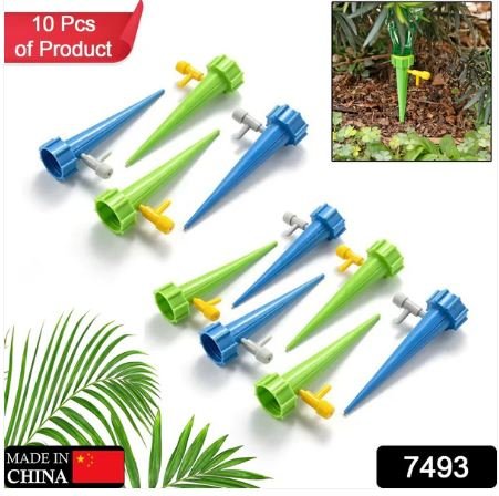 Adjustable Plant Watering Spikes with Slow Release Valve for Drip Irrigation (Set of 1 / Mix Color) - Image 6