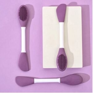 Double-Headed Silicone Face Mask Brush | Facial Cleansing & Mask Application Tool (1 Pc)