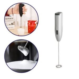 Electric Handheld Milk Frother Wand – Battery Operated Coffee & Latte Foam Maker Mixer (Battery Not Included)