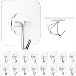 Heavy Duty Flower Adhesive Wall Hooks – Strong Self-Adhesive Hook Set for Home & Kitchen (10 Pc)