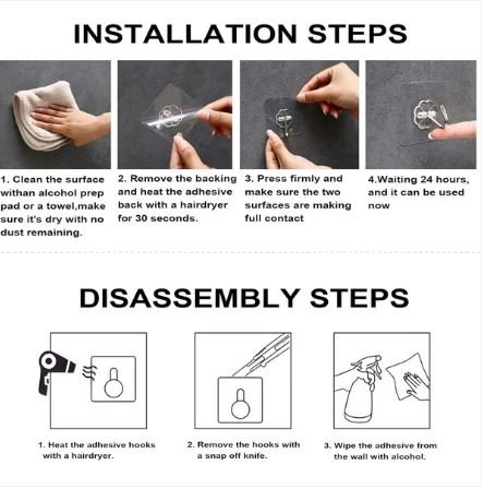 Heavy Duty Flower Adhesive Wall Hooks – Strong Self-Adhesive Hook Set for Home & Kitchen (10 Pc) - Image 2