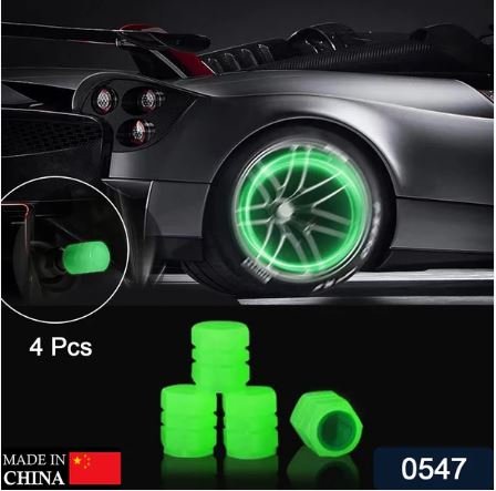 Luminous Tyre Valve Caps Glow in the Dark – LED Style Air Stem Covers for Car & Bike (4 Pcs, Mixed Colours) - Image 7