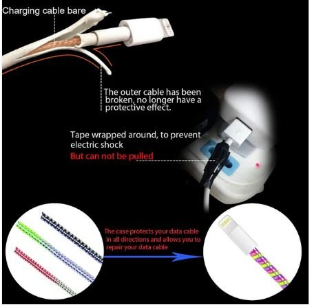 Metallic Cable Protector Spiral Wrap for Charging Cords, Earphones & Headphones | Anti-Break Wire Saver Cable Guard - Image 5