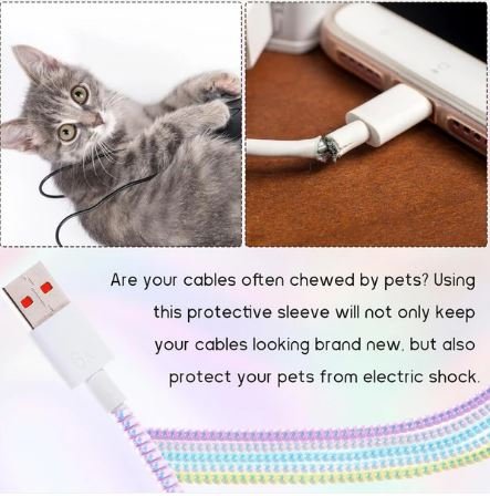 Metallic Cable Protector Spiral Wrap for Charging Cords, Earphones & Headphones | Anti-Break Wire Saver Cable Guard - Image 2
