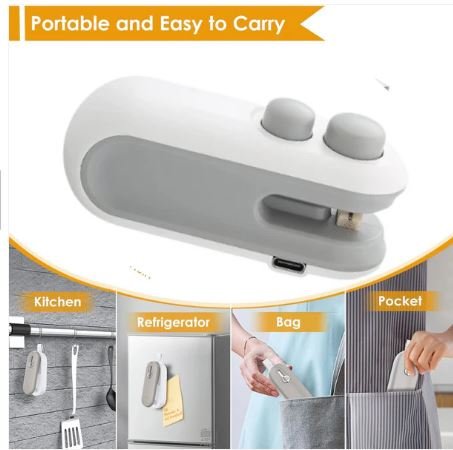 Mini Bag Sealer 2-in-1 Heat Sealer & Cutter – Portable Plastic Packet Sealing Machine for Kitchen & Travel - Image 4
