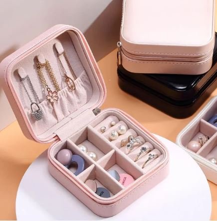Mini PU Leather Jewellery Box for Travel & Storage - Image 2
