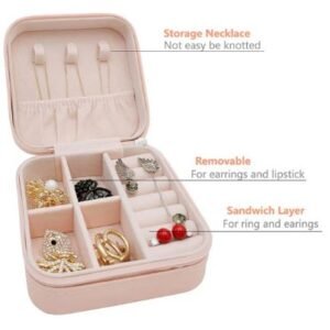 Mini PU Leather Jewellery Box for Travel & Storage