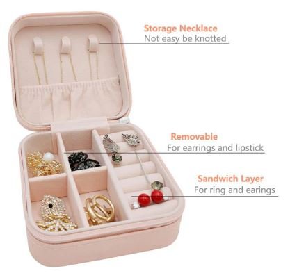 Mini PU Leather Jewellery Box for Travel & Storage