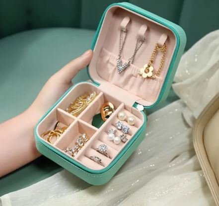 Mini PU Leather Jewellery Box for Travel & Storage - Image 4