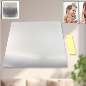 Plastic Square 3D Mirror Wall Sticker – Self-Adhesive Decorative Mirror Tile for Home & Office (30×30 cm, 1 Pc)