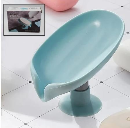 Self Draining Soap Holder Stand – Sabudani Soap Dish Holder with Water Drain Design for Bathroom & Kitchen (1 Pc)
