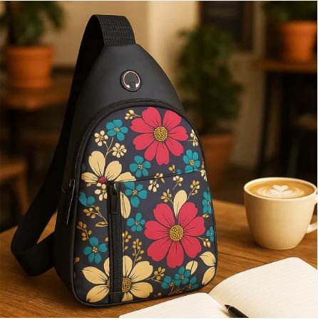 Waterproof Waist Bag / Shoulder Crossbody Bag with USB Charging Slot – Travel, Outdoor & Daily Use