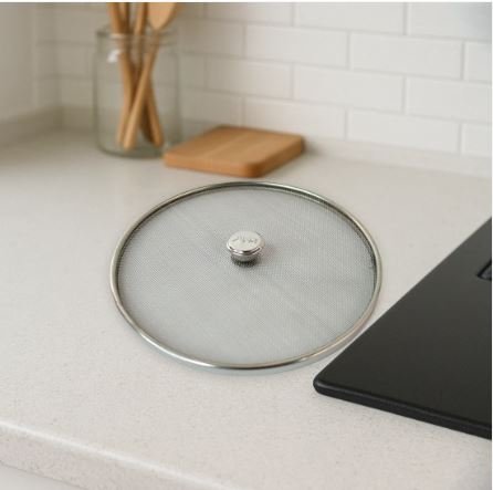 Apex Large Stainless Steel Mesh Net Cover for Cooking – Anti-Splash Food Cover (1 Pc)