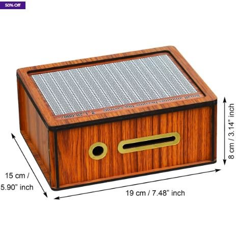 Vasu Creation Wooden Daily Savings Box | Money Saving Piggy Bank for Home & Kids | Coin & Cash Storage Box - Image 3