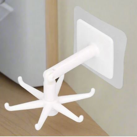 360° Rotating Folding Self-Adhesive Waterproof Wall Mounted Hook