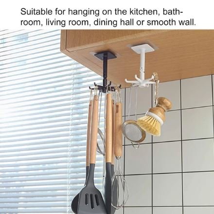 360° Rotating Folding Self-Adhesive Waterproof Wall Mounted Hook - Image 4