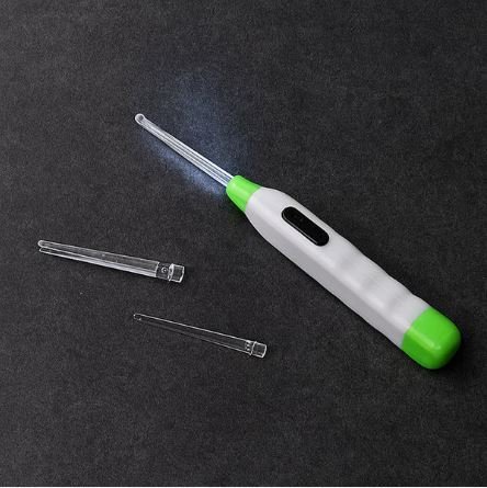 5-in-1 LED Flashlight Earpick with Interchangeable Transparent Ear Wax Removal Heads (1 Pc) - Image 7