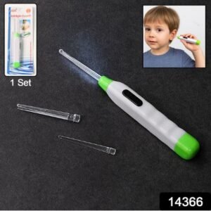 5-in-1 LED Flashlight Earpick with Interchangeable Transparent Ear Wax Removal Heads (1 Pc)