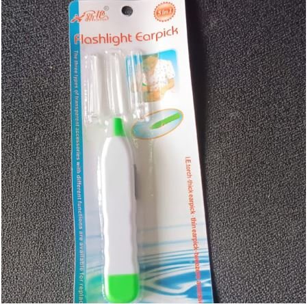 5-in-1 LED Flashlight Earpick with Interchangeable Transparent Ear Wax Removal Heads (1 Pc) - Image 2