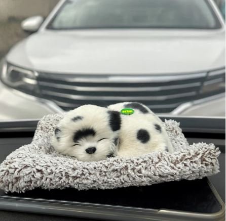 Adorable Puppy Dashboard Showpiece for Car Interior Décor | Cute Car Dashboard Toy