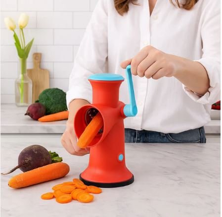 Apex 4 in 1 Signature Rotary Grater with Interchangeable Blades for Cheese, Vegetables & Fruits - Image 5