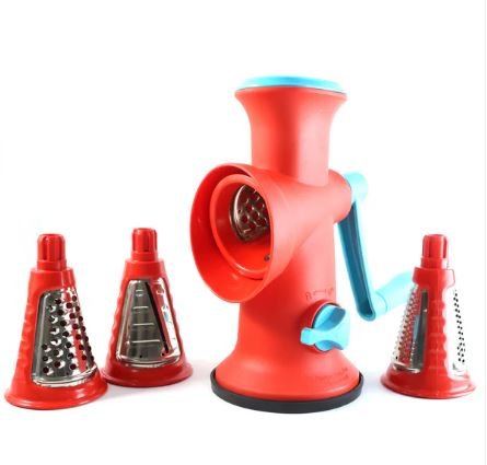 Apex 4 in 1 Signature Rotary Grater with Interchangeable Blades for Cheese, Vegetables & Fruits - Image 3