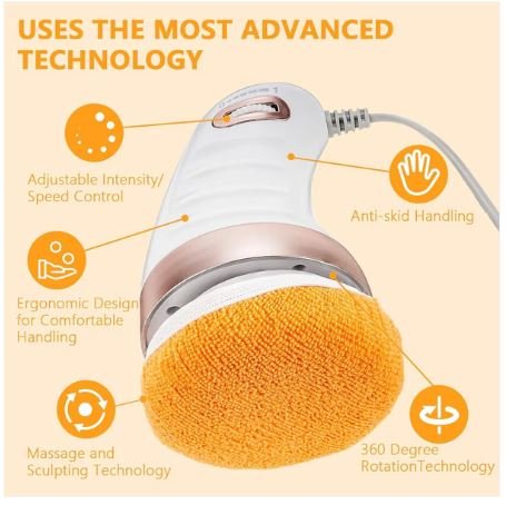 Body Sculpting Massager with 3 Pads – Adjustable Speed Handheld Full Body Massager (1 Pc) - Image 8