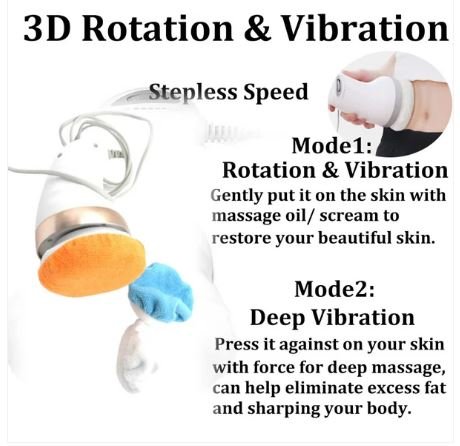 Body Sculpting Massager with 3 Pads – Adjustable Speed Handheld Full Body Massager (1 Pc) - Image 7