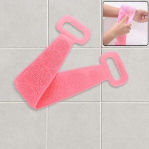 Eco-Friendly Silicone Shower Brush & Back Scrubber Towel for Bathing & Body Cleaning