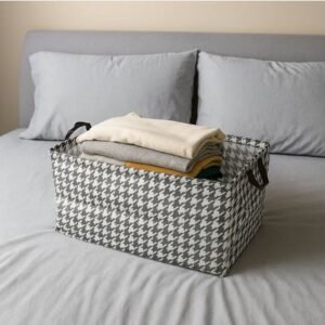 ldable Fabric Storage Box with Handles for Clothes, Toys & Home Organization (47 × 28 cm)