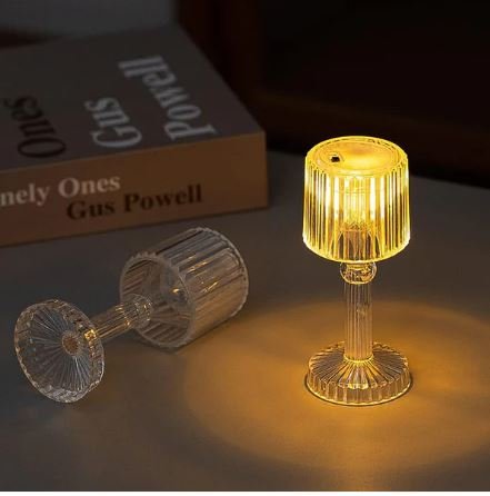 Mini Acrylic LED Desk Lamp Portable Crystal Table Lamp for Diwali Décor (1 Pc / Small) - Image 3