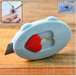 Mini Utility Cutter Knife with Heart-Shaped Safety Lock for Home & Office (1 Pc)
