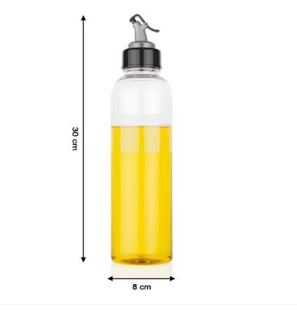 Oil Dispenser Transparent Plastic Oil Bottle – 1 Liter | Leak-Proof Kitchen Oil Pourer - Image 3