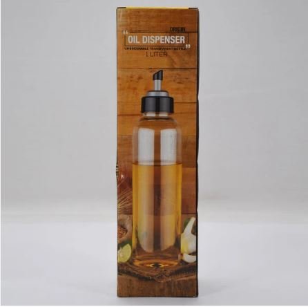 Oil Dispenser Transparent Plastic Oil Bottle – 1 Liter | Leak-Proof Kitchen Oil Pourer - Image 5