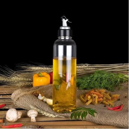 Oil Dispenser Transparent Plastic Oil Bottle – 1 Liter | Leak-Proof Kitchen Oil Pourer