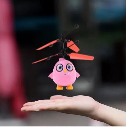 Electroplay Flying Bird RC Toy with LED & Remote Control – Pink Owl Design (1 Set) - Image 6