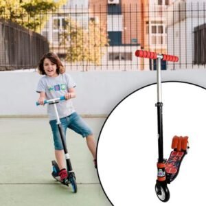 Kids 3-Wheel Leg Push Scooter with Adjustable Height for Ages 4–8 Years