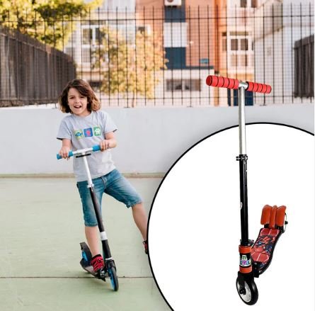 Kids 3-Wheel Leg Push Scooter with Adjustable Height for Ages 4–8 Years