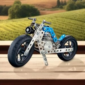 Metal Bike Creative Mechanical Construction Engineering Kit – 140 Parts DIY Model Building Set