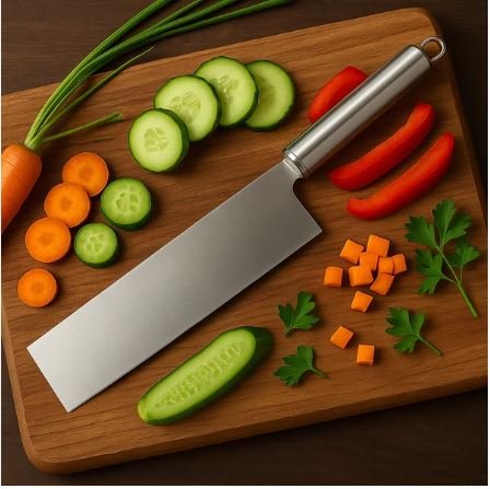 Professional-Grade Stainless Steel Vegetable Cleaver Knife (1 Pc)