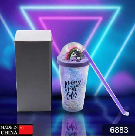 Kids Sipper Bottle with Straw & LED Glow Light (Pack of 1) - Image 4