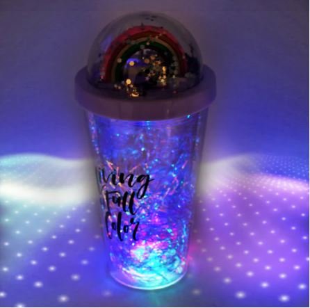 Kids Sipper Bottle with Straw & LED Glow Light (Pack of 1) - Image 3