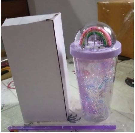 Kids Sipper Bottle with Straw & LED Glow Light (Pack of 1) - Image 2