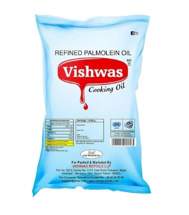 Vishwas Refined Palm Oil – 100% Pure Palmolin Cooking Oil (Jar & Pouch Pack) - Image 2