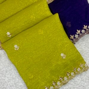 Divine Beads Zari Embroidery Saree